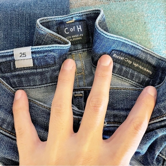 COH Citizens of Humanity Rocket Crop High Rise Skinny Jeans Size 25 released hem - Picture 6 of 14